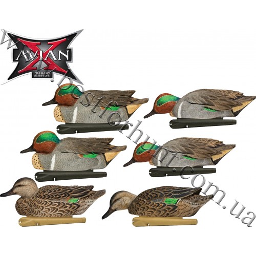 Avian-X® Topflight™ Floating Green-Winged Teal Decoys 6 Pack 8081
