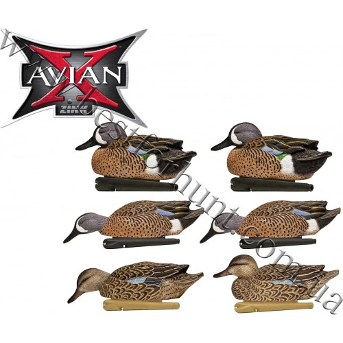 Avian-X® Topflight™ Floating Blue-Winged Teal Decoys 6 Pack 8080