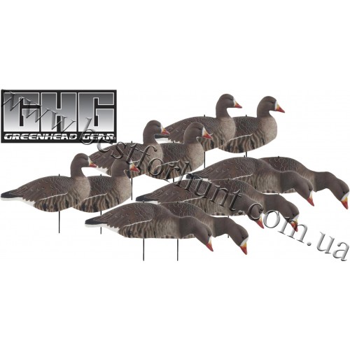 Greenhead Gear® Pro-Grade™ Specklebelly Goose Shell Decoys with Universal Motion Stakes 72082 Harvester Pack