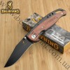 Browning® Cocobolo Wood Handle Frame-Lock Folding Hunting Knife 322069