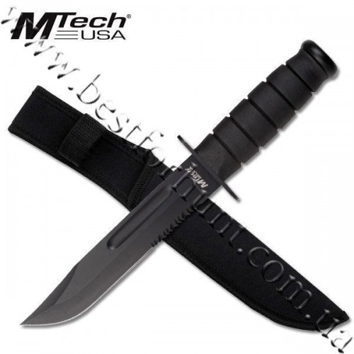 MTech® Fixed Blade Survival Knife Black MT-122BK