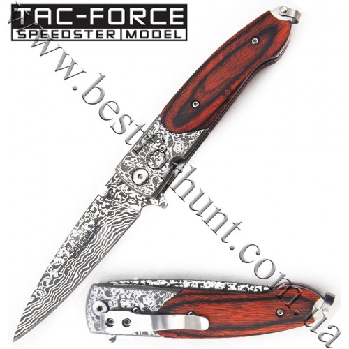 TAC-FORCE™ Damascus Style Spring Assisted Tactical Pocket Knife TF-672DBW