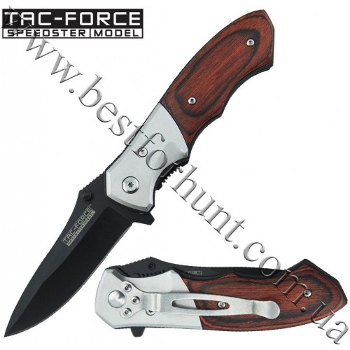 TAC-FORCE™ Pakkawood Spring Assisted Tactical Pocket Knife TF-468