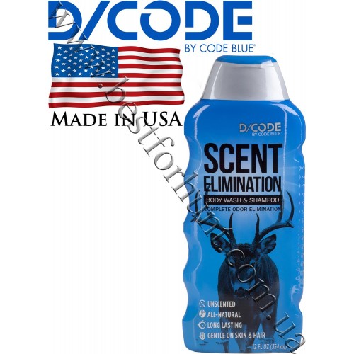 Code Blue® D-Code Scent Elimination Body Wash and Shampoo 12 fl.oz. Unscented