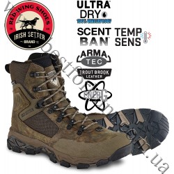Irish Setter® 9” Pinnacle Waterproof Leather Field Boots 2703 Earth Field Camo
