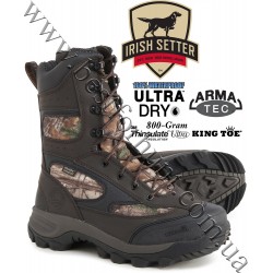 Irish Setter® 9” Ridge Topper 800 Gram Insulated Waterproof Hunting Boots 1820 Realtree Xtra®