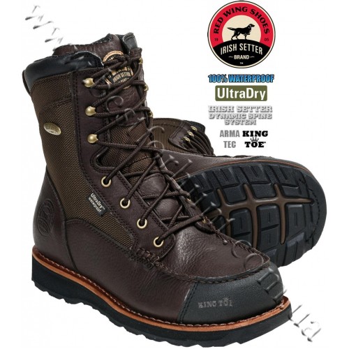 Irish Setter® 9” Upland DSS King Toe Waterproof Hunting Boots Brown 820