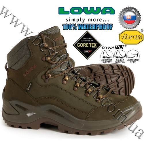 Lowa® Renegade Gore-Tex® Mid Waterproof Hiking Boots Basil