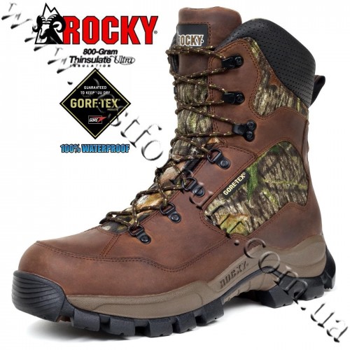 Rocky® 8” DeerStalker™ XCS™ 800-gram Insulated Waterproof Gore-Tex® Hunting Boots 7419 Mossy Oak® Break-Up®