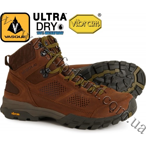 Vasque® Talus AT UltraDry™ Waterproof Hiking Boots 7368 Dark Earth-Avocado