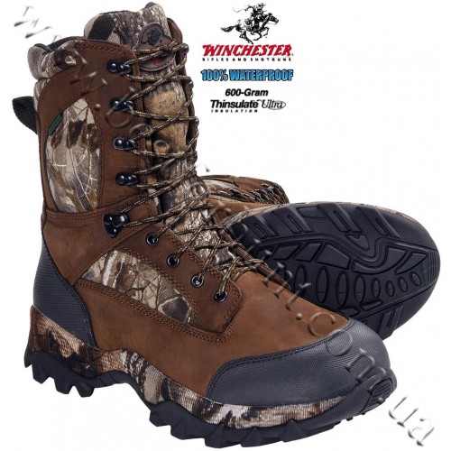 Winchester 600-gram Insulated Waterproof Hunting Boots 61614 Realtree Hardwoods HD®