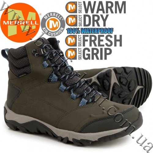 Merrell® Thermo Fractal Mid Waterproof Insulated Pac Nubuck Boots Olive
