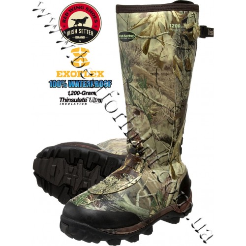 Irish Setter RutMaster 17” 1,200-gram Insulated Rubber Boots 4874 Realtree AP®