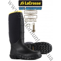 LaCrosse® 16” Alpha Lite™ 5mm neoprene Rubber Boots 200063 Black