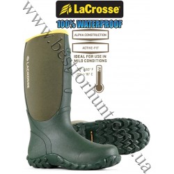 LaCrosse® 16” Alpha Lite™ 5mm neoprene Rubber Boots 200063 Green
