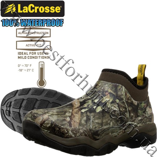 LaCrosse® 4.5” Alpha Muddy Waterproof Hunting Boot 330020 Mossy Oak® Break-Up® COUNTRY™