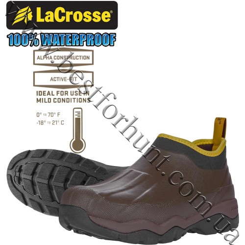 LaCrosse® 4.5” Alpha Muddy Waterproof Hunting Boot 612441 Brown