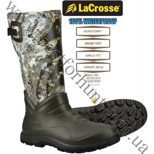 LaCrosse® AeroHead™ Sport 16” 7mm Neoprene Rubber Hunting Boots 340229 GORE™ OPTIFADE™ Concealment Elevated II