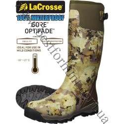 LaCrosse® Alphaburly Pro™ 18” Uninsulated Hunting Boots 376010 GORE™ OPTIFADE™ Concealment Waterfowl Marsh