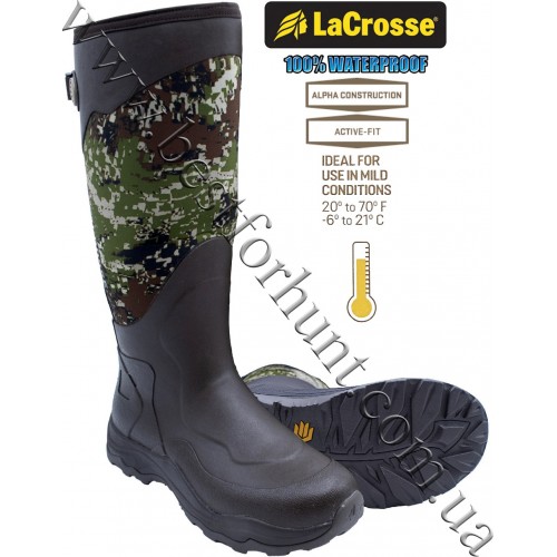 Lacrosse® Alpha Agility™ 17" Pull-On Hunting Boots 302460 Veil Stryk Transition™ Camo®