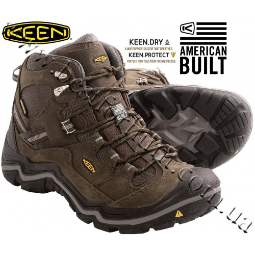 Keen® Durand™ Mid Waterproof Trail Shoes Cascade Brown-Gargoyle