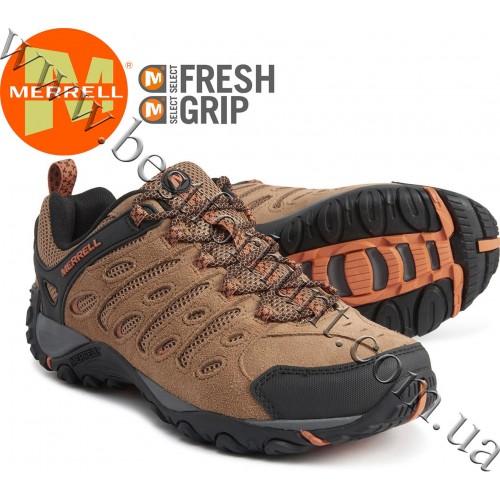 Merrell® Crosslander 2 Leather Hiking Shoes Brown Orange