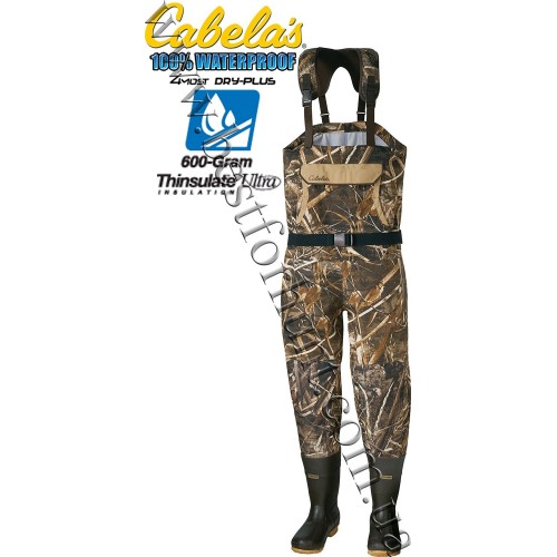 Cabela's Breathable 600g Thinsulate® Hunting Waders with 4MOST DRY-PLUS™ Realtree MAX-5®
