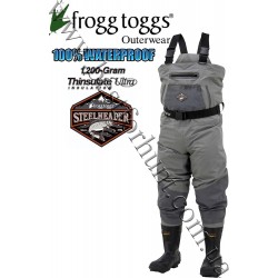 Frogg Toggs® SteelHeader™ Reinforced Nylon Breathable 1'200-gram Insulated Wader Slate-Gray