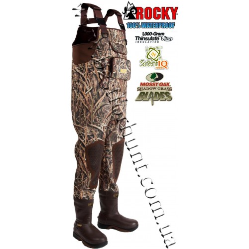 Rocky SIQ Waterfowler Neoprene MudSox Chest Wader RKYS082 Mossy Oak® Shadow Grass® Blades™