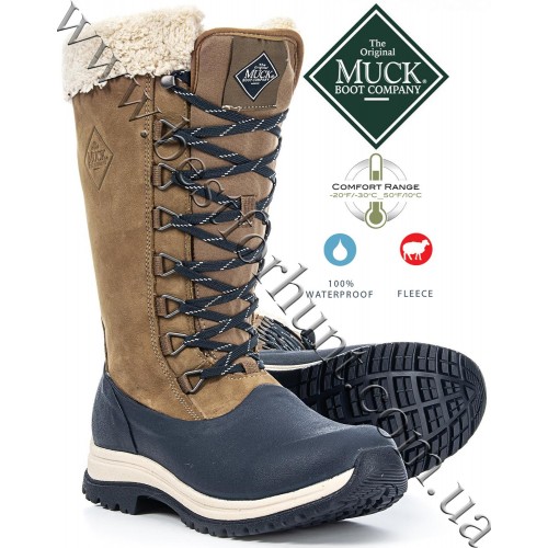 The Original Muck Boot Company® Women's Arctic Apres Lace Tall Outdoors Winter Boots Blue